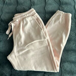 Fabletics Light Pink Cozy Fleece Warm Sweatpants (Like New)